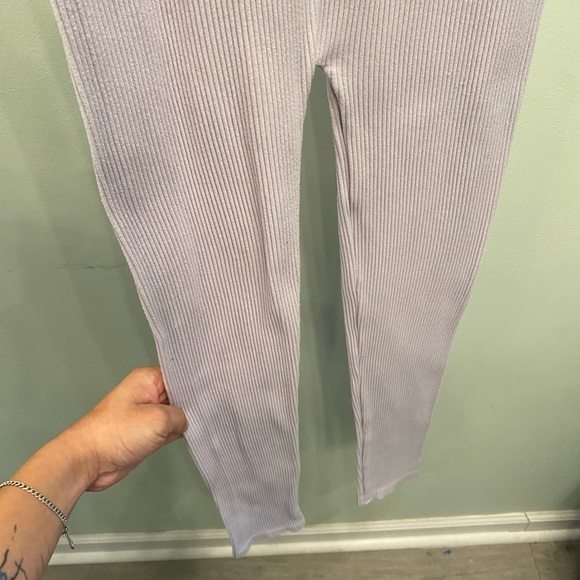 Lavender Ribbed Jumpsuit - Picture 6 of 8